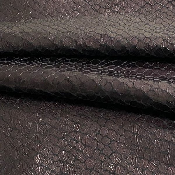 Leder burgunderrot, geprägt, Fischschuppen Optik, Stärke 1,4-1,6 mm