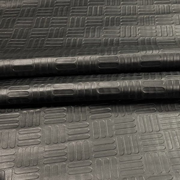 Leder schwarz, geprägt, geometrische Muster, Stärke 0,7-0,9 mm