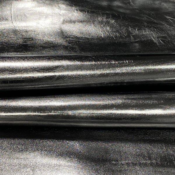 Leder grau metallic, Lammleder 0,8-1,0mm  Echtleder Lederzuschnitt