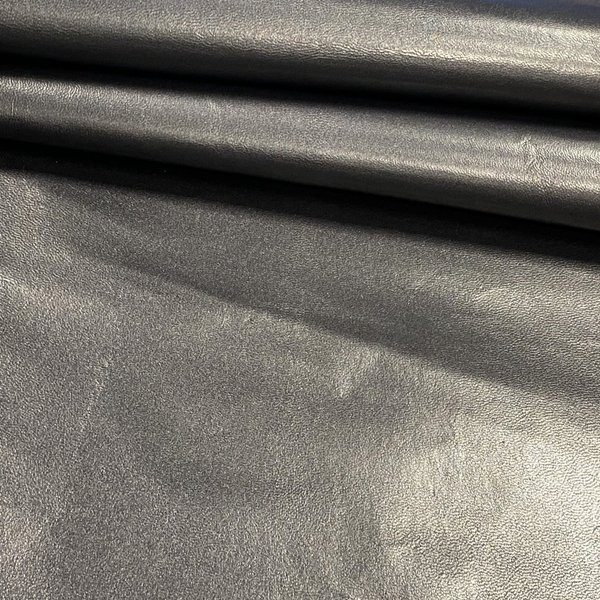 Leder glatt, grau metallic, Lammnappa, stärke 0,6-0,8mm