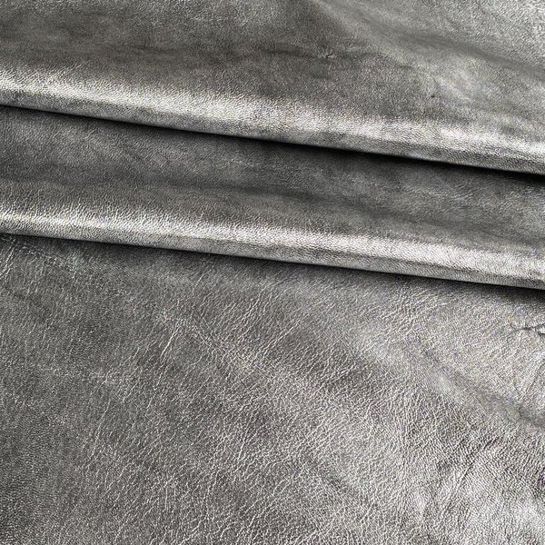 Leder glatt, weich, grau silber, Lammnappa, stärke 0,9-1,1mm