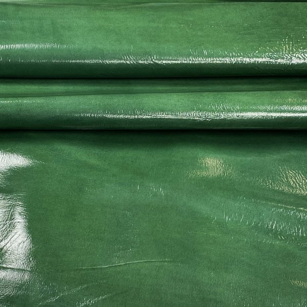 Leder glatt, lackleder grün, weich Lammnappa, stärke 0.7-0,9mm